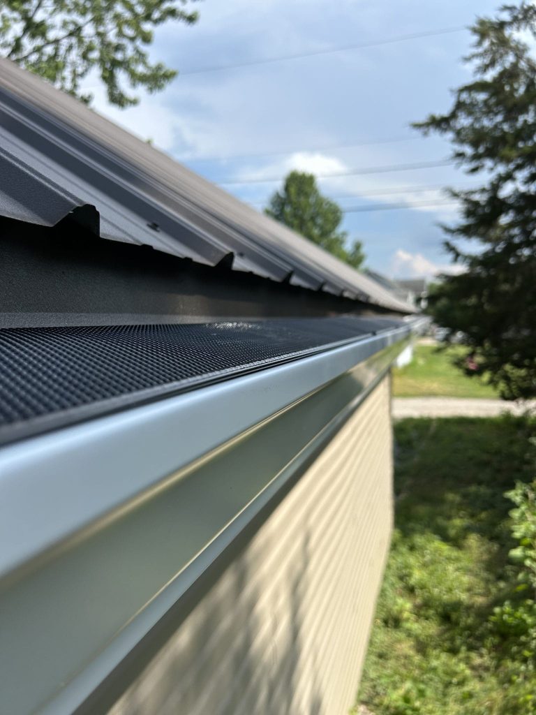 New Gutter Guards installed on a home in Eastern Iowa