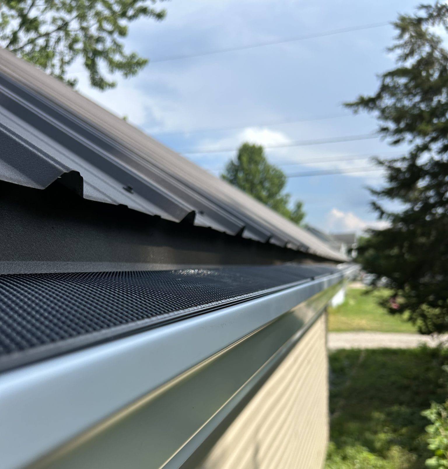 New Gutter Guards installed on a home in Eastern Iowa